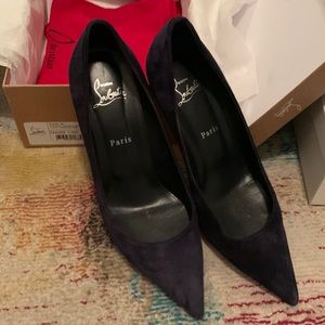 Christian Louboutin Kate 85 Navy suede pumps 39.5
